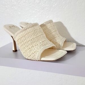 MARC FISHER Dako NIB Ivory Slip On Dress Sandals. 9M
